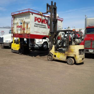 old power vac duct cleaning truck